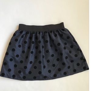 XXI Forever 21 Women’s Blue & Black Polka Dot Mini Skirt Size Large